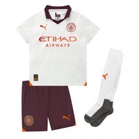 Camiseta Manchester City Kyle Walker #2 Visitante Equipación para niños 2023-24 manga corta (+ pantalones cortos)